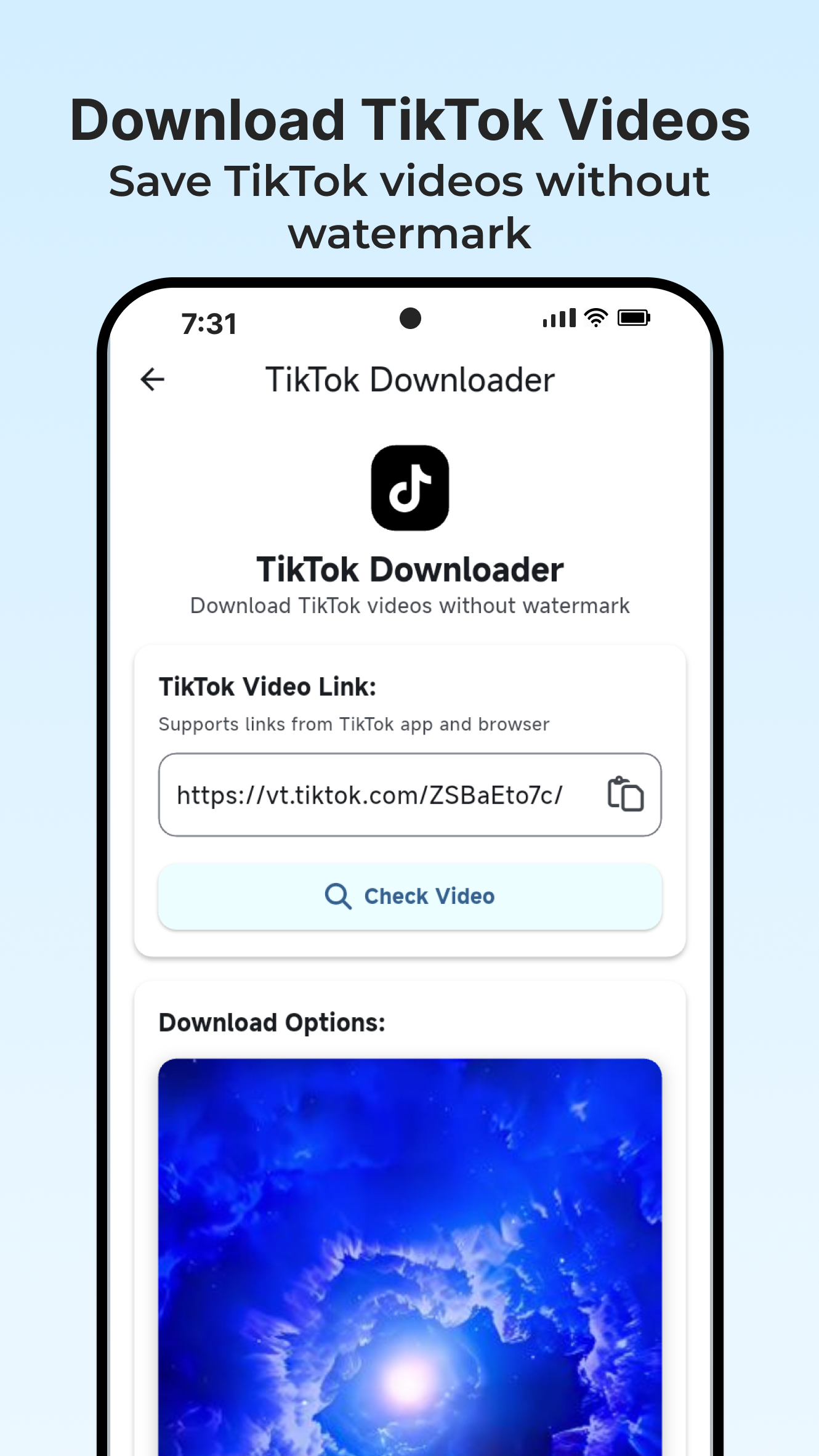 TikTok Downloader - Download videos without watermark